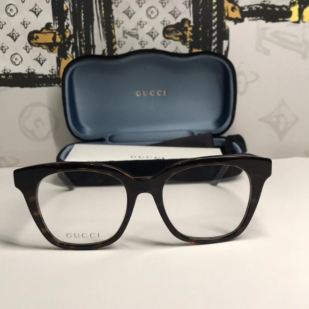 Luxury New Authentic Gucci GG0349O 006 Eyeglasses